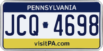 PA license plate JCQ4698