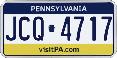 PA license plate JCQ4717