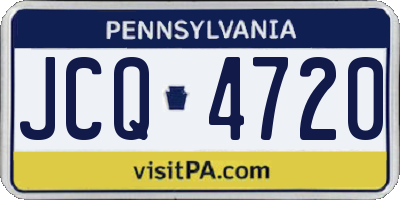 PA license plate JCQ4720