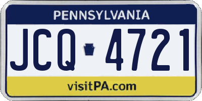 PA license plate JCQ4721