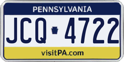 PA license plate JCQ4722