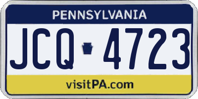 PA license plate JCQ4723