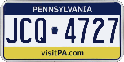 PA license plate JCQ4727