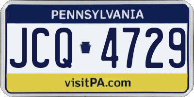 PA license plate JCQ4729