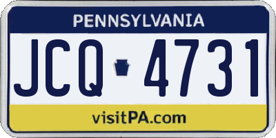 PA license plate JCQ4731