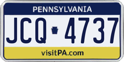 PA license plate JCQ4737