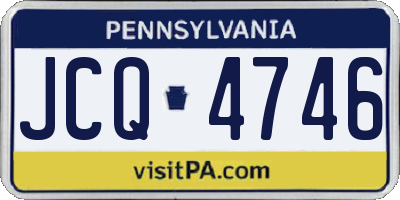 PA license plate JCQ4746
