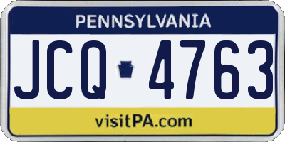 PA license plate JCQ4763