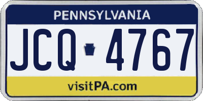 PA license plate JCQ4767