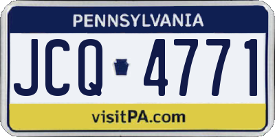 PA license plate JCQ4771