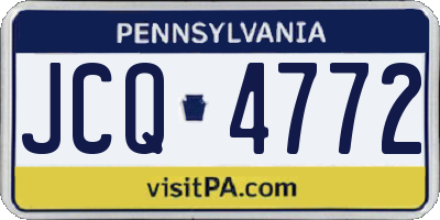 PA license plate JCQ4772