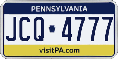 PA license plate JCQ4777