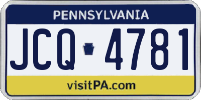 PA license plate JCQ4781