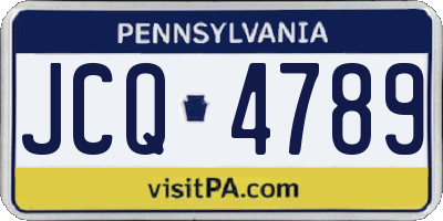 PA license plate JCQ4789