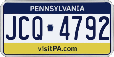 PA license plate JCQ4792