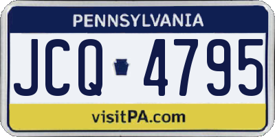 PA license plate JCQ4795