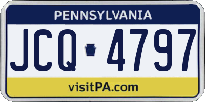 PA license plate JCQ4797