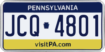 PA license plate JCQ4801