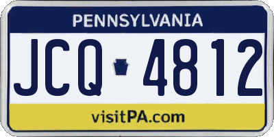 PA license plate JCQ4812