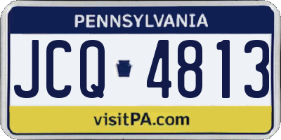PA license plate JCQ4813