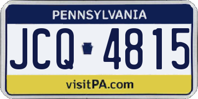 PA license plate JCQ4815