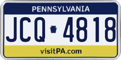 PA license plate JCQ4818