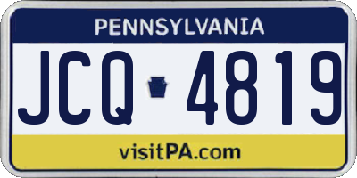 PA license plate JCQ4819