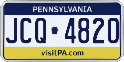 PA license plate JCQ4820