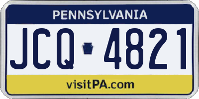PA license plate JCQ4821