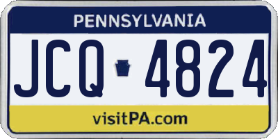 PA license plate JCQ4824