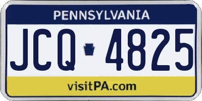 PA license plate JCQ4825