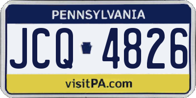 PA license plate JCQ4826