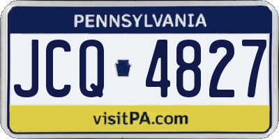PA license plate JCQ4827