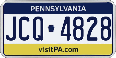 PA license plate JCQ4828