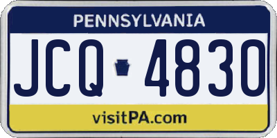 PA license plate JCQ4830