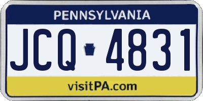 PA license plate JCQ4831