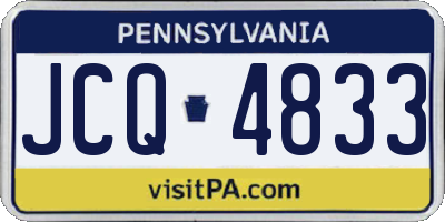 PA license plate JCQ4833