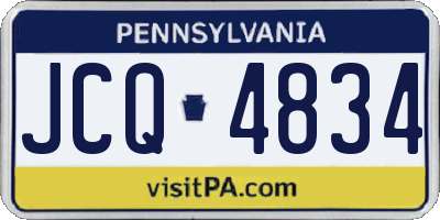 PA license plate JCQ4834
