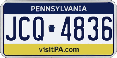 PA license plate JCQ4836