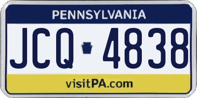 PA license plate JCQ4838
