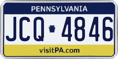 PA license plate JCQ4846