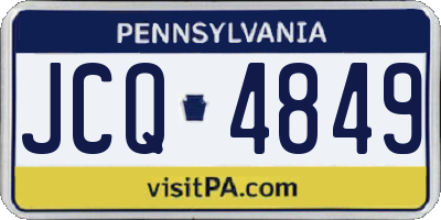 PA license plate JCQ4849