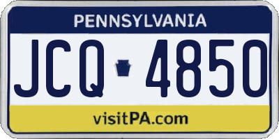 PA license plate JCQ4850