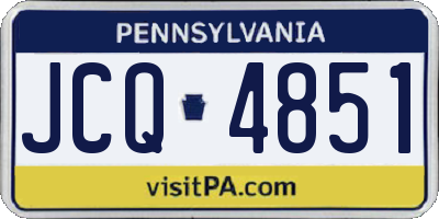 PA license plate JCQ4851