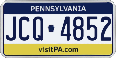 PA license plate JCQ4852