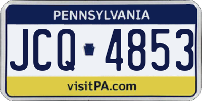 PA license plate JCQ4853