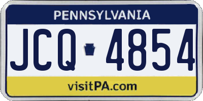 PA license plate JCQ4854