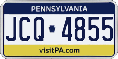 PA license plate JCQ4855