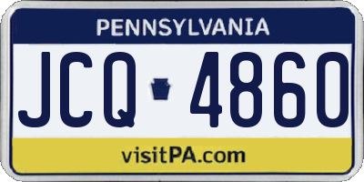 PA license plate JCQ4860