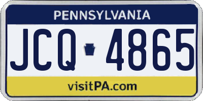 PA license plate JCQ4865